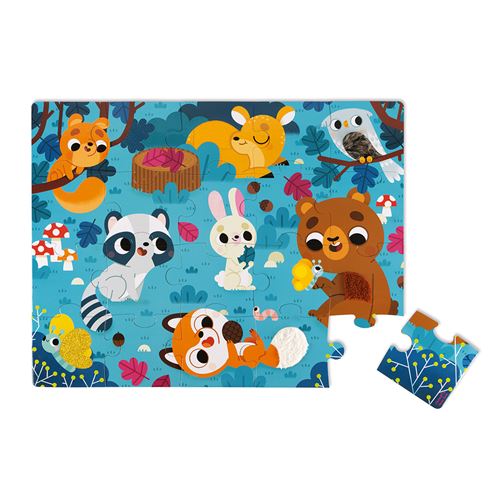 Puzzle tactile Janod Les animaux de la forêt 20 pièces