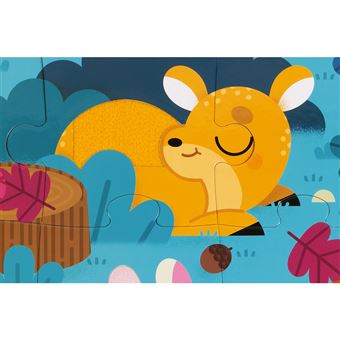 Puzzle tactile Janod Les animaux de la forêt 20 pièces