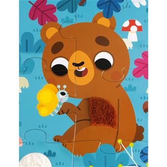 Puzzle tactile Janod Les animaux de la forêt 20 pièces