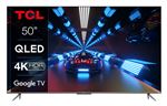 TV QLED TCL 50C735 127 cm 4K UHD Google TV Aluminium brossé 2022