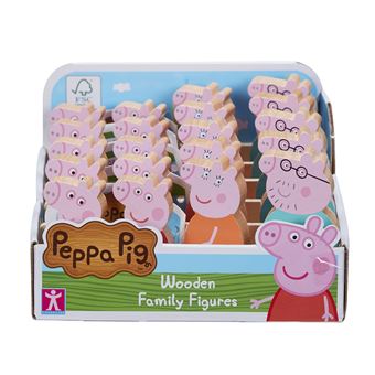 Coffret 4 figurines en bois Peppa Pig Famille