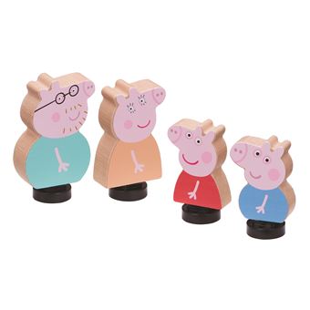 Coffret 4 figurines en bois Peppa Pig Famille