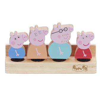 Coffret 4 figurines en bois Peppa Pig Famille