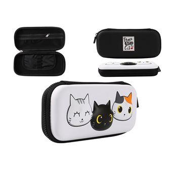 Etui Rigide Itotal Modèle 3D Cat Blanc et Noir