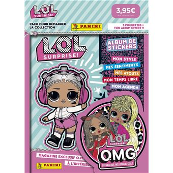 Jeu de cartes Panini Album 5 pochettes Stickers L.O.L. Surprise