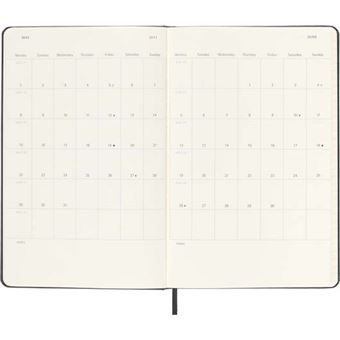 Agenda scolaire Moleskine 2022 2023 Semainier grand format Rigide Noir