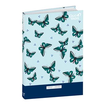 Agenda scolaire Quo Vadis 2021 2022 Eurotextagenda Butterfly Modèle aléatoire