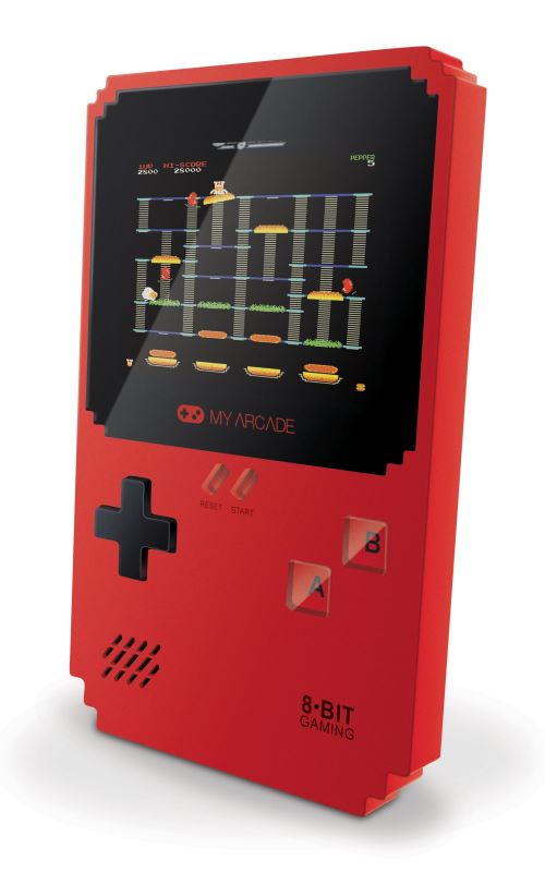 My Arcade Rouge Console Portable Rétro Pixel Classic Avec 308 Jeux