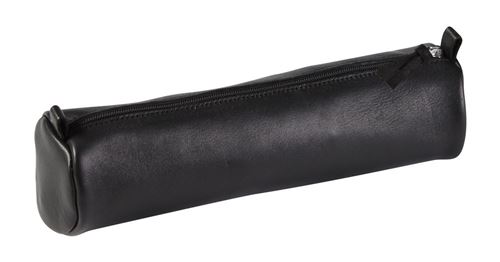 Clairefontaine Noir Trousse Scolaire Ronde En Cuir 1 Compartiment