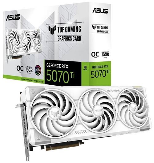 Carte graphique Asus TUF Nvidia GeForce RTX 5070 TI 16G GAMING Blanc