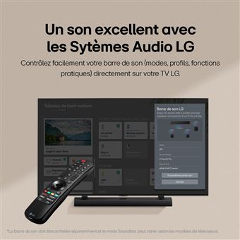 TV QNED LG 65QNED80 164 cm 4K UHD 2024 Noir et Bleu