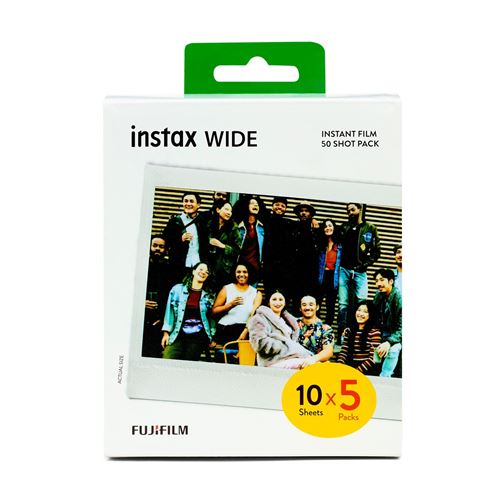 Fujifilm Mega Pack Papier Photo Instantané Instax Wide 5X10 Vues Blanc