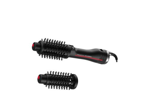 Rowenta K/Pro Stylist Cf961Lf0 Brosse Soufflante et Fer à Lisser Brosse Soufflante à Air Chaud Vapeur Noir, Rouge 750 W 1,8 M