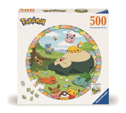 Puzzle rond Ravensburger Pokemon en fleur 500 pièces