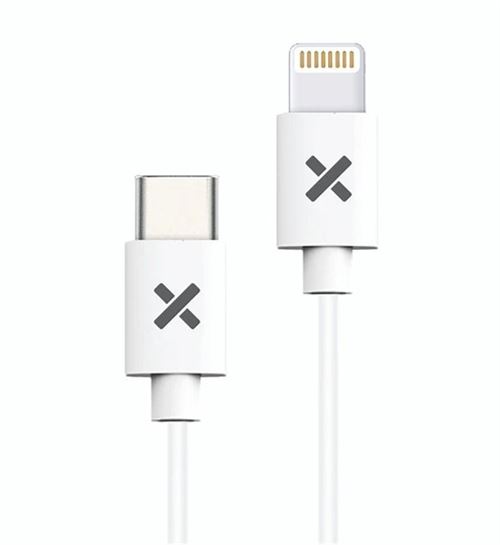 Câble téléphone portable Lightning USB-C Wefix pour iPhone 2m Blanc