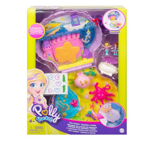 Boîte avec 2 personnages Polly Pocket Le Coquillage enchante