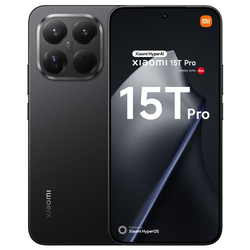 Smartphone Xiaomi 15T Pro 6,83 5G Double Nano SIM 512 Go Noir conçu avec Leica