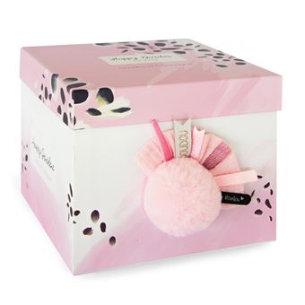 Pantin pompon Doudou et Compagnie Happy blush Rose