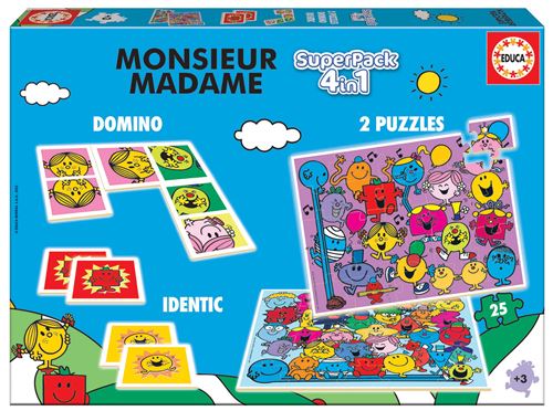 Puzzle Educa Superpack Monsieur Madame