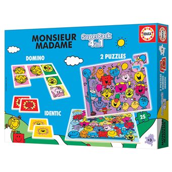 Puzzle Educa Superpack Monsieur Madame