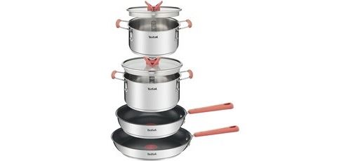 Batterie de cuisine Tefal Optispace 6 pieces G720S604 Argent