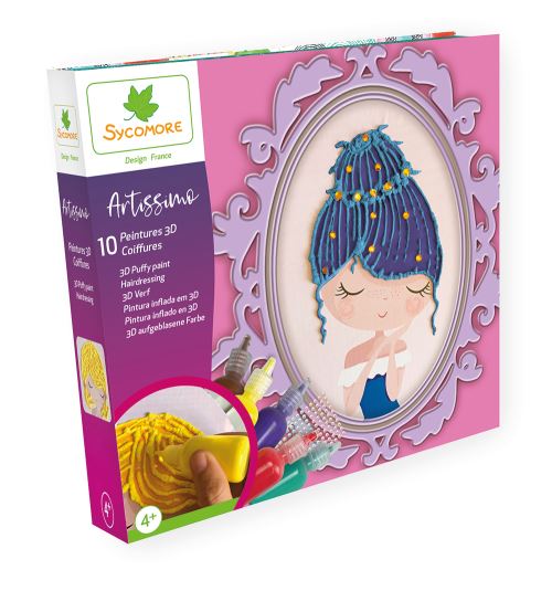 Kit cr&eacute;atif Faujas Artissimo XL Coloriage et Peinture 3D Coiffures