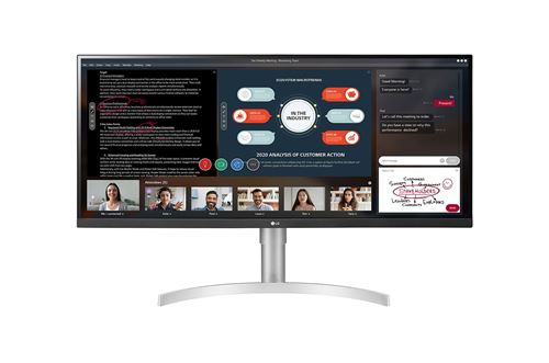 Ecran PC LG 34WN650 UltraWide 34 Full HD Noir et blanc