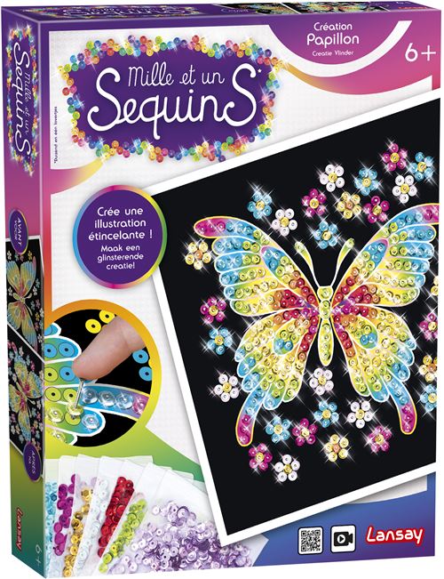 Jeu Créatif Lansay Mille et Un Sequins Papillon et Tigre Blanc Modèle aléatoire