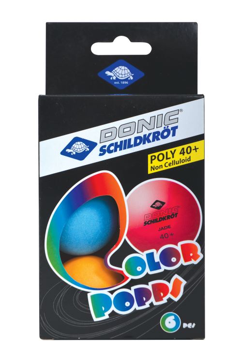 Donic-Schildkrìt Multicolore Set De 6 Balles Donic Schildkröt Popps Poly 40+