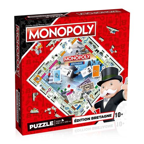Puzzle 1000 pièces Winning Moves Monopoly Bretagne