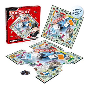 Puzzle 1000 pièces Winning Moves Monopoly Bretagne