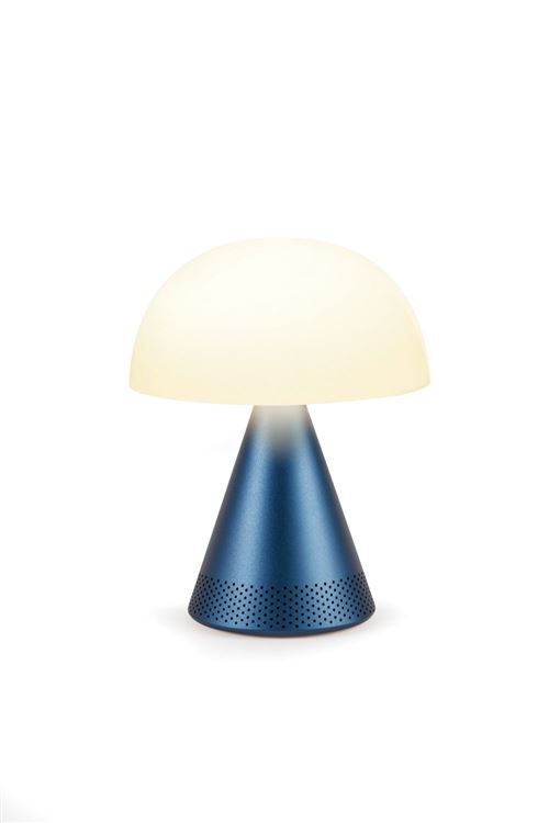 Lampe LED portable avec enceinte sans fil Bluetooth Lexon Mina L Audio LH76MDB Bleu fonc&eacute;