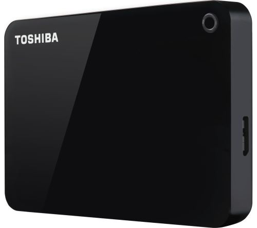 Toshiba Canvio Advance - Disque dur - 1 To - externe (portable) - USB 3.0 - finition piano brillant noire