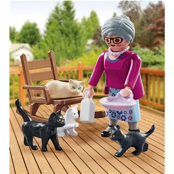Playmobil Special Plus 71172 Grand-mère avec chats