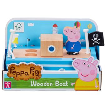 Bateau en bois Peppa Pig avec 1 personnage - Figurine pour enfant - Achat &  prix