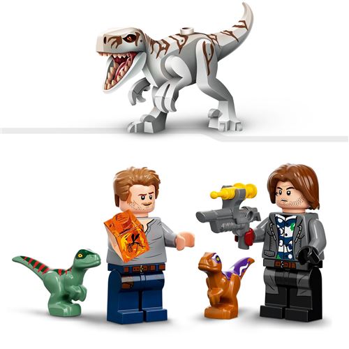 LEGO Jurassic World 76945 La Poursuite en Moto de l’Atrociraptor,  Jouet de Dinosaures pas cher 