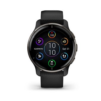 Montre connectée Garmin Venu 2 Plus Gris avec bracelet Noir