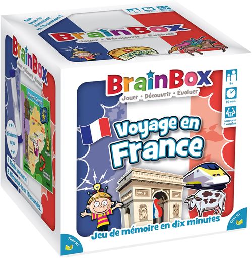Jeu d’ambiance Asmodee BrainBox Voyage en France