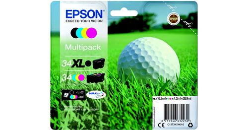 Pack de Cartouche d'encre Epson Golf noir XL+3 couleurs