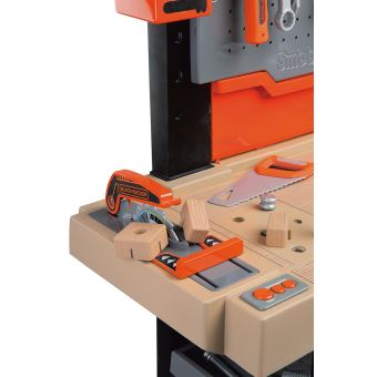 Établi De Bricolage Smoby Black+Decker Bricolo Builder - 87 Accessoires, Matière Recyclée, Pour Enfants à Partir De 3 Ans, Fabriqué En France