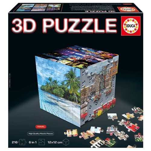Educa 3D Puzzle Cube Art | Puzzle en Forme de Cube avec 216 Pièces | 6 Puzzles de 36 Pièces | Défi Ludique pour Enfants dès 20123 - vue 6