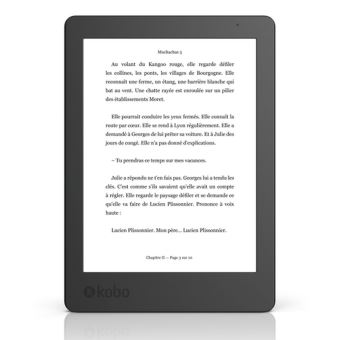 Liseuse numérique Kobo by Fnac – Kobo Aura 2ème édition Reconditionnée avec Etui Noir