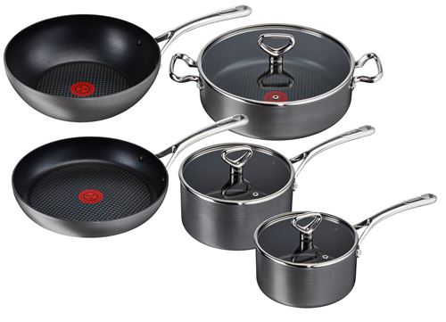 Set de 5 pièces Tefal Reserve collection H903S546 Aluminium Anodisé Gris Brossé
