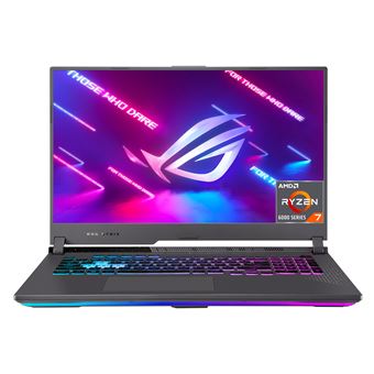 Pack PC Portable Gaming Asus ROG STRIX-G17-G713RC-HX101W 17.3" AMD Ryzen 7 16 Go RAM 512 Go SSD Gris + Souris ROG Pugio + Sac à dos ROG + 3 mois de Game Pass inclus avec ce PC