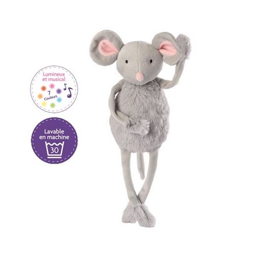 Peluche lumineuse et musicale Pioupiou Et Merveilles Noémie la Souris