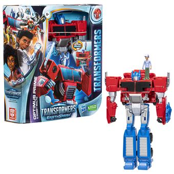 Figurine Transformers EarthSpark Spin Changer Optimus Prime et Robby Malto