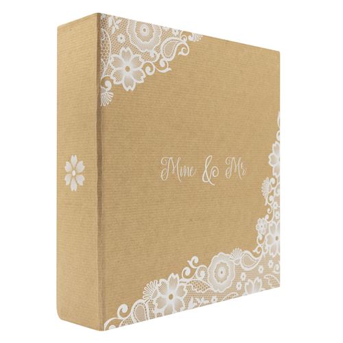 Album photo Ceanothe Mme et Mr 200 vues 11,5 x 15 cm Beige et blanc