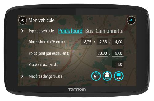 GPS Poids Lourds TomTom Go Professional 620 6 Cartographie Europe 49 et Traffic à vie via Smartphone