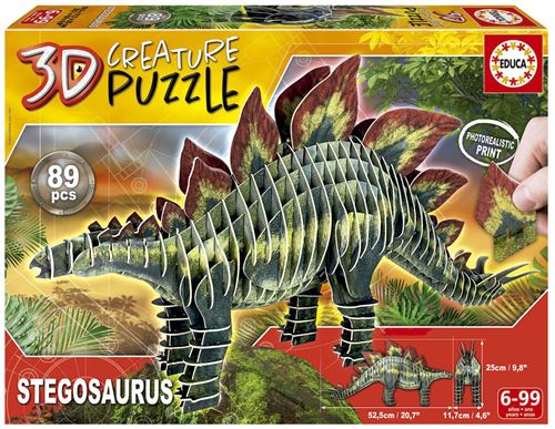Educa Puzzle - Stegosaurus 3d Creature Puzzle