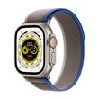 Apple Watch Ultra + Cellular, boîtier Titane 49mm avec Boucle Trail Bleu / Gris Taille S/M